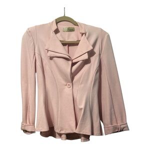 Hybrid & Company Pink Blazer Tailored Suit Jacket